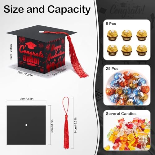 COTOPHER 36 Pack Mini Graduation Cap Boxes with Tassel 1