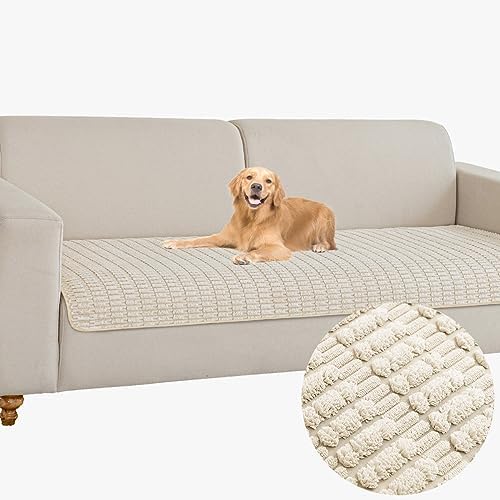 Muamar Dog Bed Cover Sofa Protector 30x70 inch Cream White