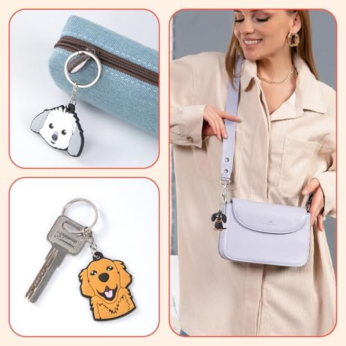 20pcs Dog Keychain Keyring Set for Kids Party Gifts