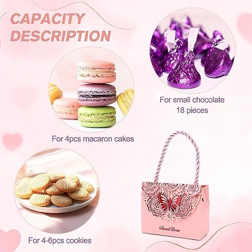 Yoption 50 Pack Butterfly Party Favor Bags with Nylon Rope