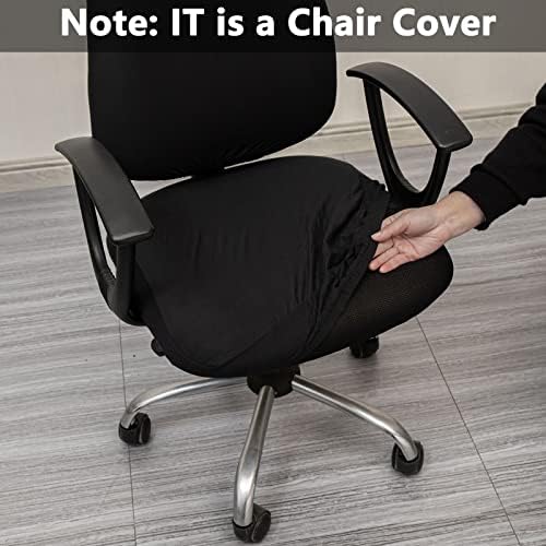 Melaluxe Computer Office Chair Covers Black 1