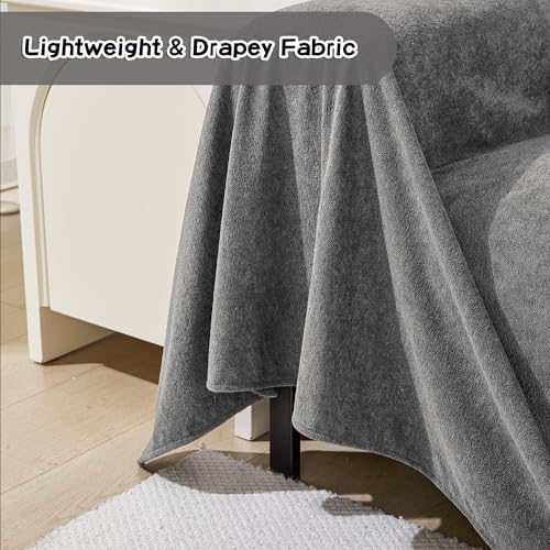 MEETSKY L Shape Sofa Slipcover for Pets 91x134 Grey