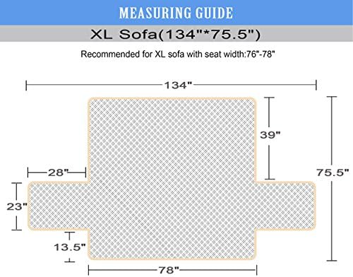 Ameritex Waterproof Sofa Slipcover with Nonslip Design 78 Inch