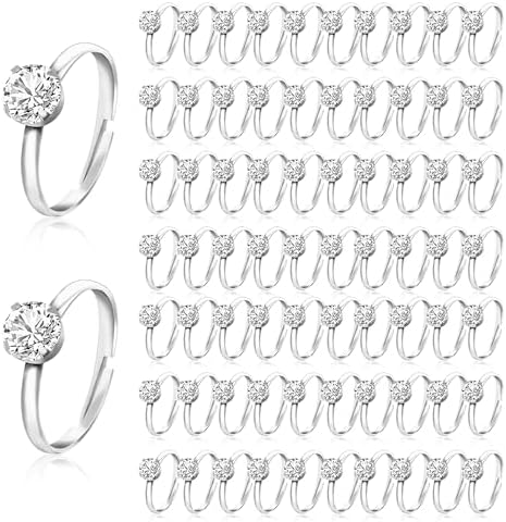 MystiCharm 72 Pcs Fake Wedding Rings Set 1