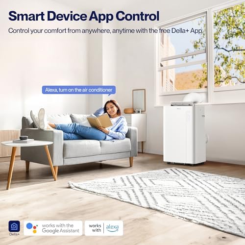 Della 14000 BTU Portable AC with Heat Alexa WiFi Compatible