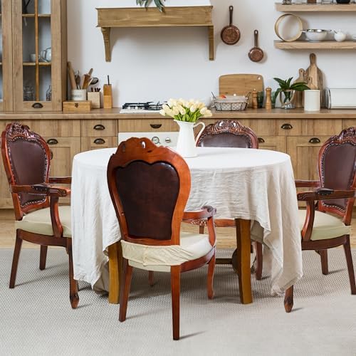 CZL Dining Chair Seat Covers 2 Pack with Zipper and Elastic