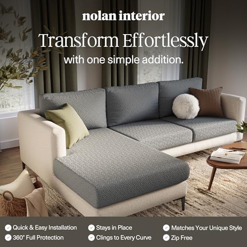 Nolan Interior Magic Sofa Cover - Jade White Stretchy Pet Proof