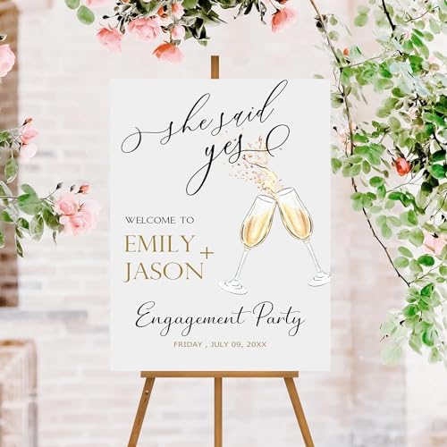 Boho Engagement Welcome Sign with Double-Sided Printing