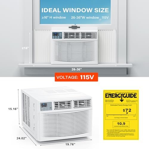 ROVSUN 8000 BTU Window AC with Heat and Smart Control
