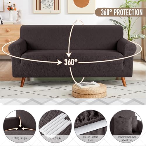 Ruaozz Stretch Sofa Cover 3 Seater Universal Fit