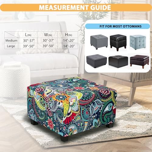 Soft Stretch Ottoman Cover for Home Decor