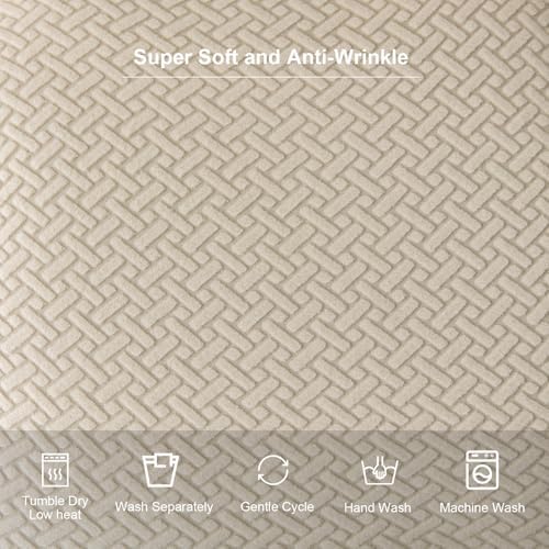 Genina Dining Chair Seat Covers 4 Pcs Beige