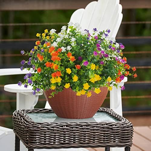 20 Pieces UV Resistant Artificial Boxwood Flowers for Outdoor Hanging Gardens