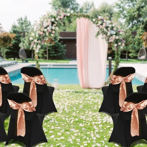VEVOR Stretch Spandex Chair Covers 50PCS Black Universal Fit
