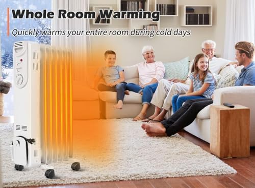 ARLIME Oil Filled Radiator Heater with Thermostat 3 Heat Settings