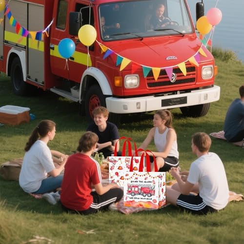 12pcs Fire Truck Party Gift Bags with Handles 1