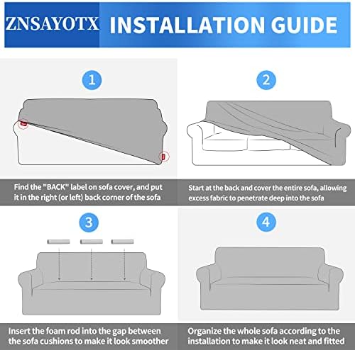 ZNSAYOTX Jacquard Chair Slipcover - High Stretch Anti-Slip Pet Friendly