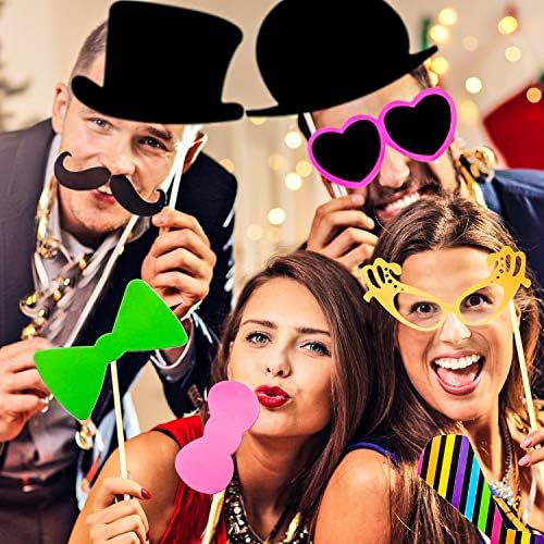 Gejoy 60 Piece Photo Booth Props DIY Kit