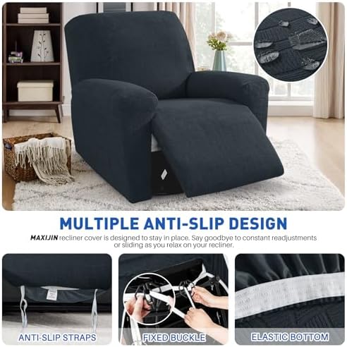 MAXIJIN Waterproof Recliner Chair Covers 3 Pieces
