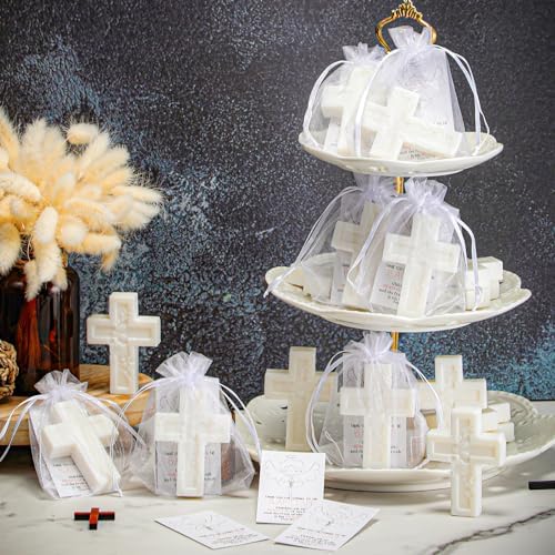 20 Pack Baptism Favors with Greeting Cards and Organza Bags