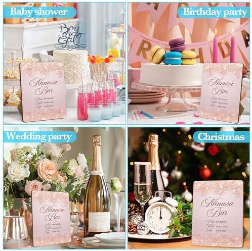 Mimosa Bar Sign with Stand for Parties and Weddings