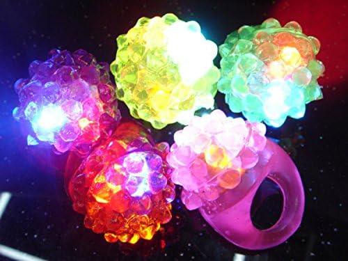 18 Pack Flashing LED Bumpy Rings for Kids
