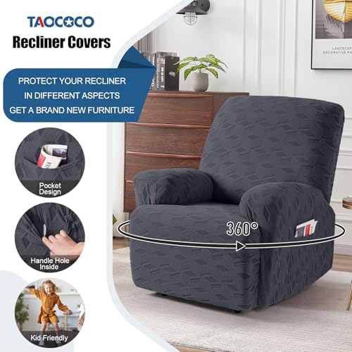 TAOCOCO Recliner Chair Cover 3 Piece Set