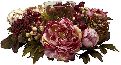 Nearly Natural Peony Hydrangea Candelabrum 1