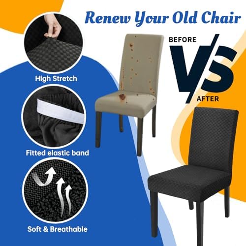 YEMYHOM 2 Pack Checkered Dining Chair Slipcovers