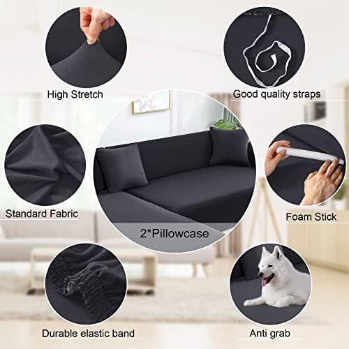 NAISI L Shape Sectional Couch Cover 2pcs