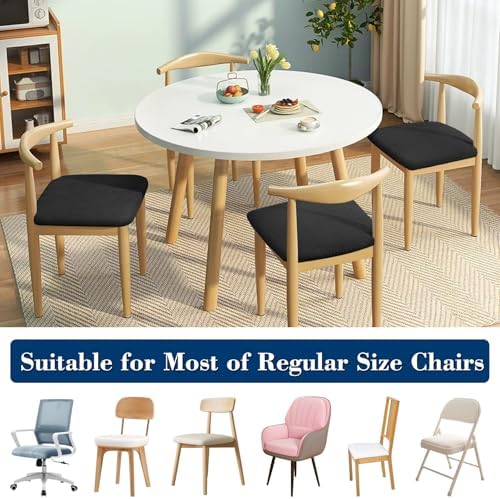 Fafua Dining Chair Seat Covers Set of 6 Washable and Removable