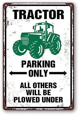Antique Tractor Wall Decor Metal Sign 8x12 Inch
