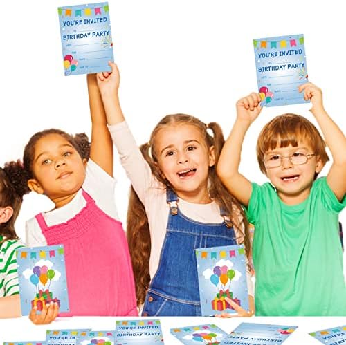 30 Piece Birthday Invite Set with Envelopes and Sticker Labels
