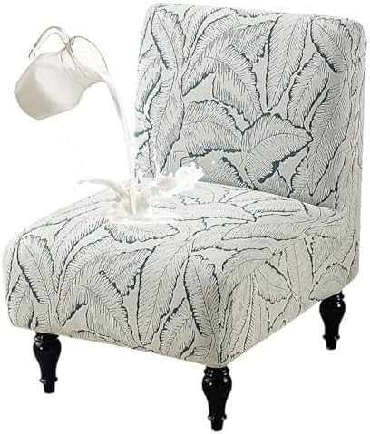 Buenanir Armless Chair Cover for Slipper Chair Green