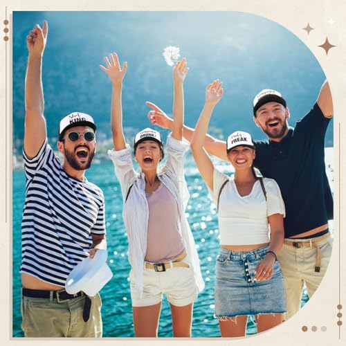 JaGely 7 Pcs Funny Bachelor Party Trucker Hats Set 1