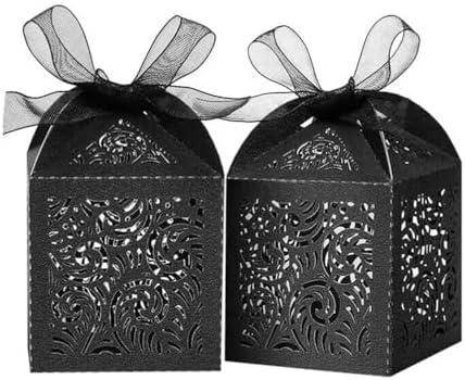 50 Pack Laser Cut Favor Boxes for Parties