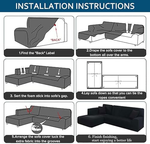 Helwyth Standard L Shaped Sectional Sofa Cover