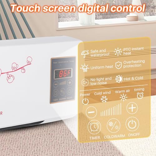 Wall Heater with LED Display and Adjustable Thermostat 1