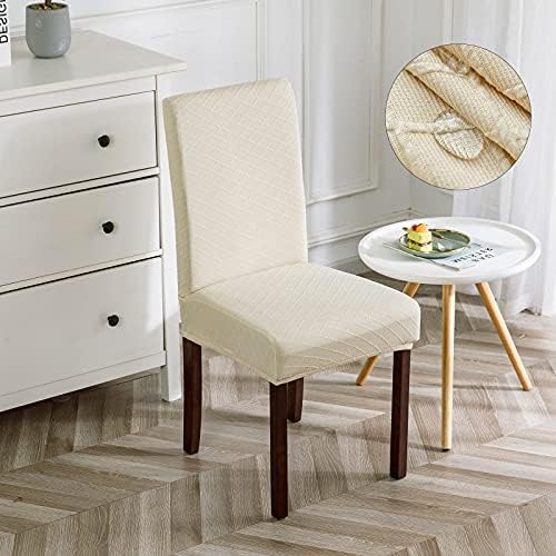 Genina Waterproof Chair Covers Beige 4 PCS