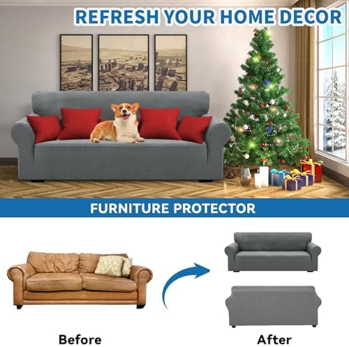 XINEAGE 1 Piece Stretch Sofa Cover Pet Friendly Soft Washable