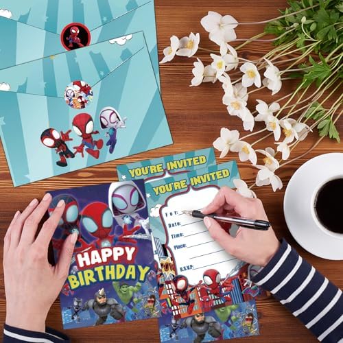 24 Pack Friends Party Invitations with Envelopes and Stickers 1