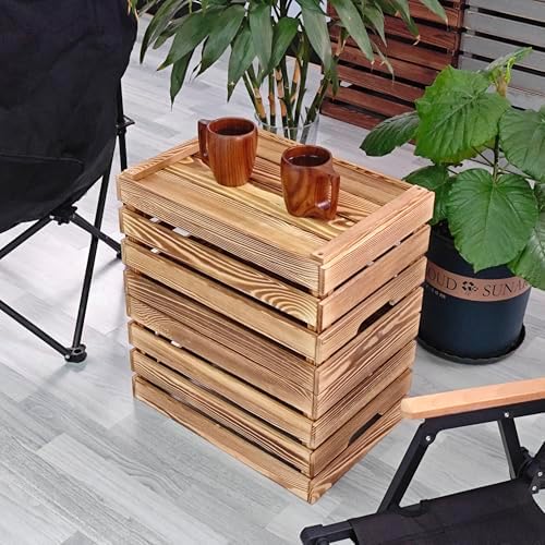 Brown Wooden Crates for Storage and Decor