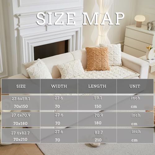 Tiwwie Pet Couch Cover Fuzzy Non-Slip Dog Sofa Protector