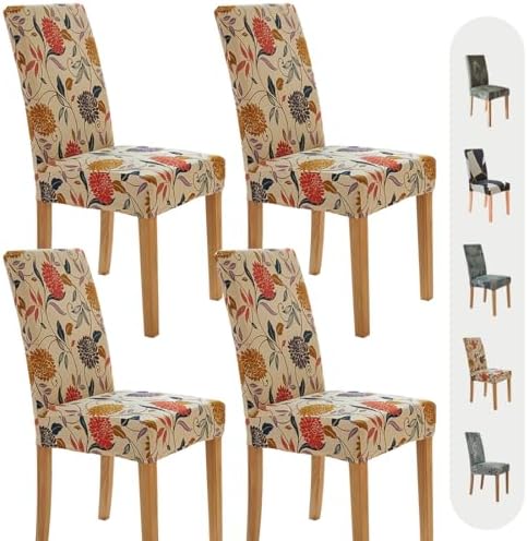 Secgo Dining Chair Covers 4 Pack Stretch Spandex Slipcovers