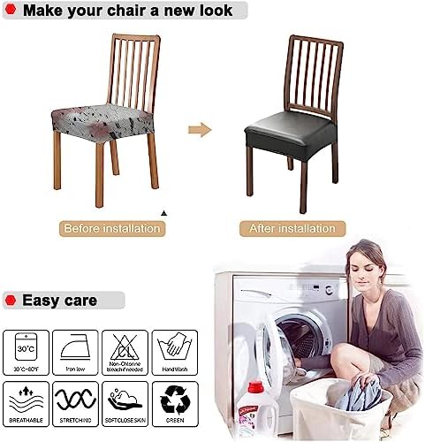 NILUOH Waterproof Dining Chair Covers Set of 4