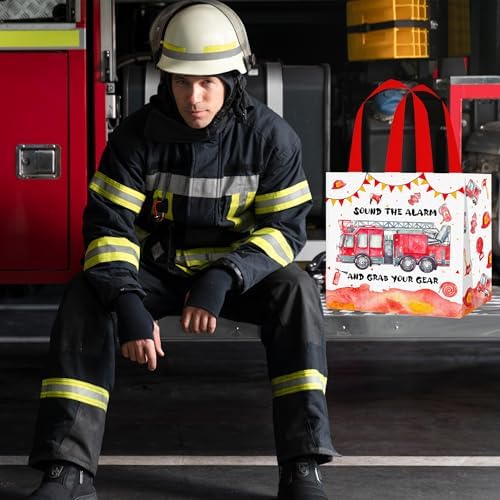 12pcs Fire Truck Party Gift Bags with Handles 1