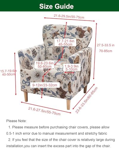 CRFATOP Stretchable Armchair Slipcover with Arms 1