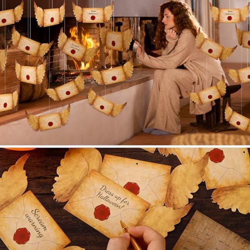 100 Pc Floating Wizards Postcards Decorative Letters Cards Envelope Style