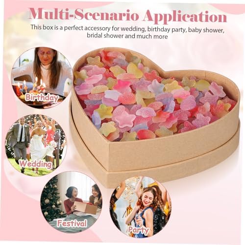 TOVINANNA Heart Shaped DIY Paper Box for Party Favors