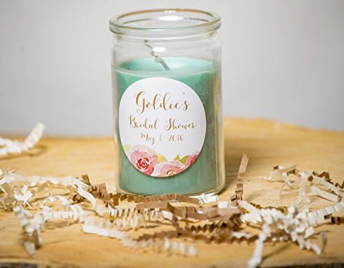 Gold Confetti on White 2 Inch Party Favor Labels